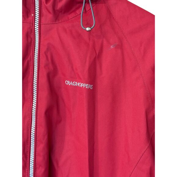 Craghoppers Anza Jacket XXL 14 Women Red Gorpcore Waterproof Hooded Wind Resist - Picture 4 of 9